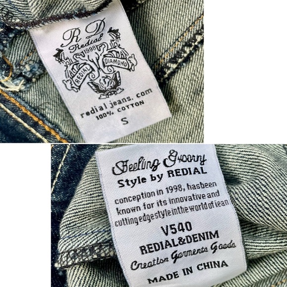 Custom Boho Chic Denim Jacket – Lion Velvet Back Detail, XS/S Form Fitting - Picture 15 of 17